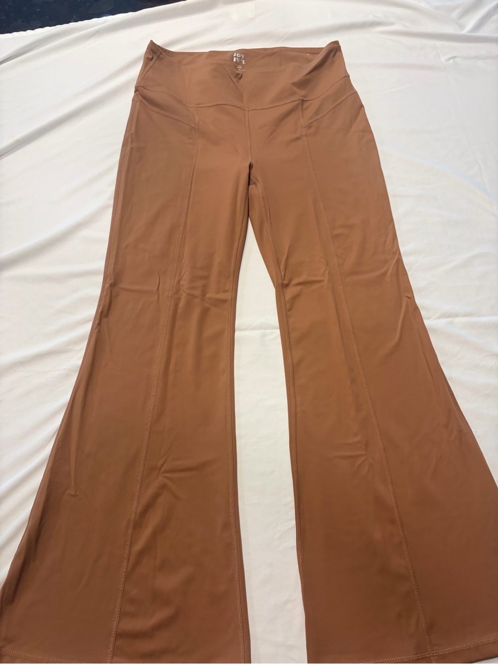 JoyLab High Rise Front Seam Flare Leggings Pants Camel Brown XL - Picture 2 of 9